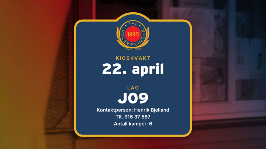 Kioskvakt 22. april